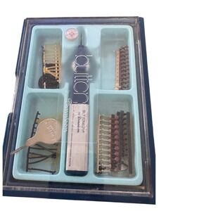 Vintage Dennison Buttoneer Handheld Button Attacher Tool Kit with Fasteners Case